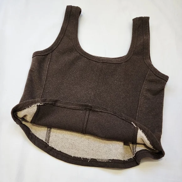 Yogalicious Workout Tank Top Size M Baby Terry Somers Brown - Picture 5 of 7
